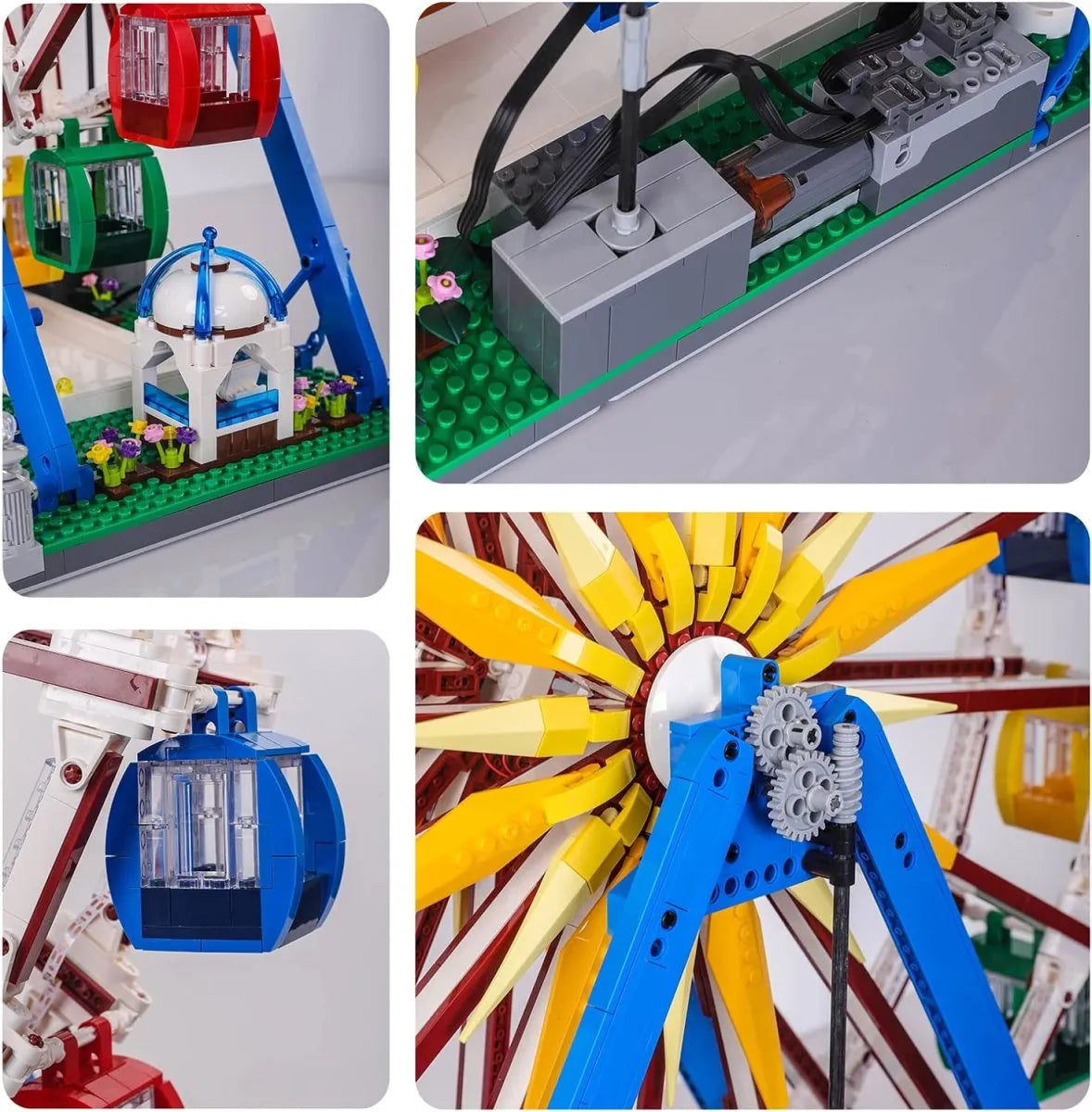 Mould King 11006 Motorisiertes Riesenrad – 3836 Teile LED Ferris Wheel | Großes Kirmes-Modell | Kompatibel