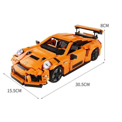 Mould King 13129 GT3-911 Sportwagen – 1072 Teile Klemmbaustein Modell | 1:14 Replica | Funktionale Details