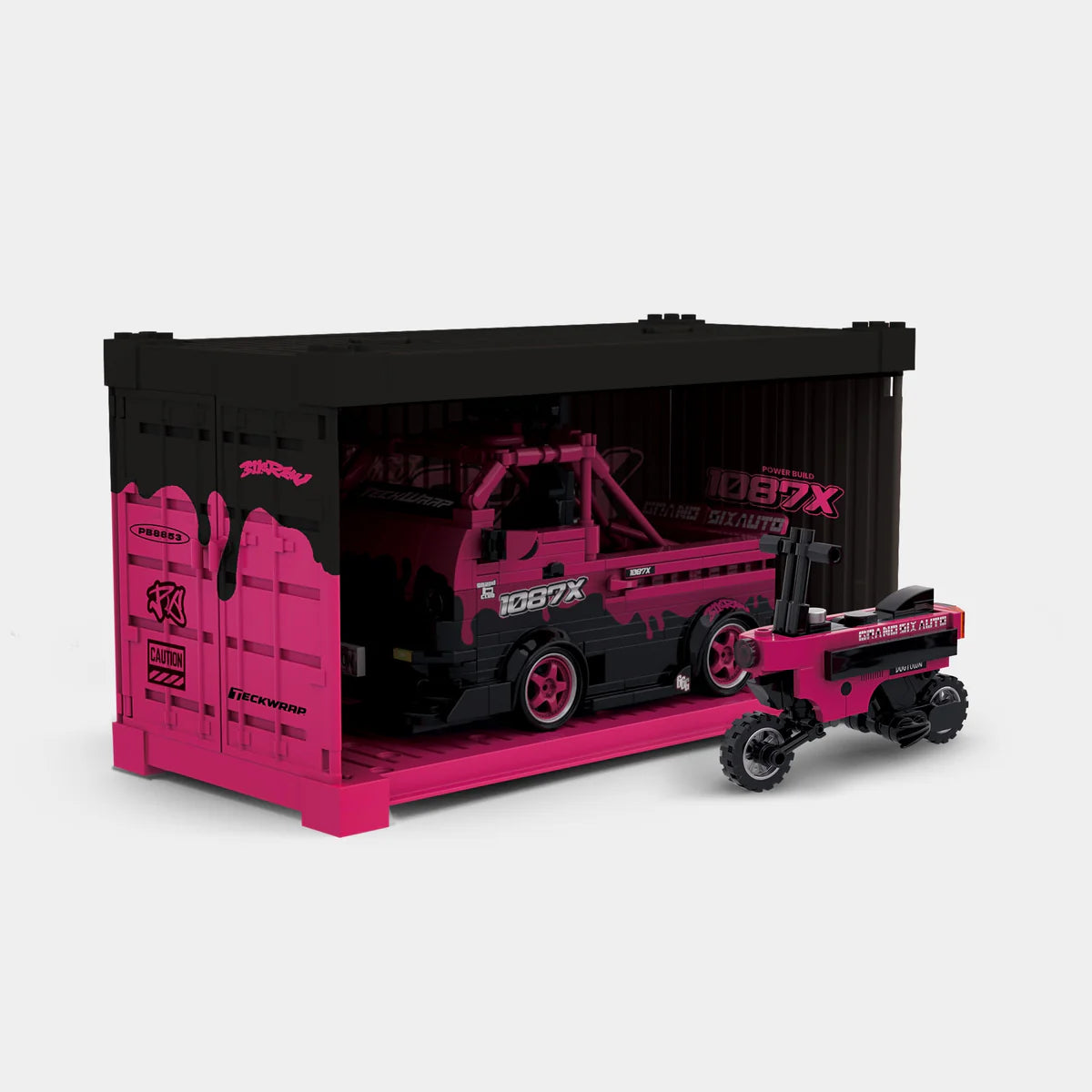 PowerBuild 1087X Drift Team Repair Truck – 1:24 Service-Truck Klemmbaustein-Modell | 520+ Teile