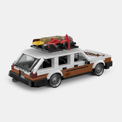 PowerBuild 80s German Wagon Sleeper – 457 Pieces Retro Estate Model | 1:32 Building Blocks