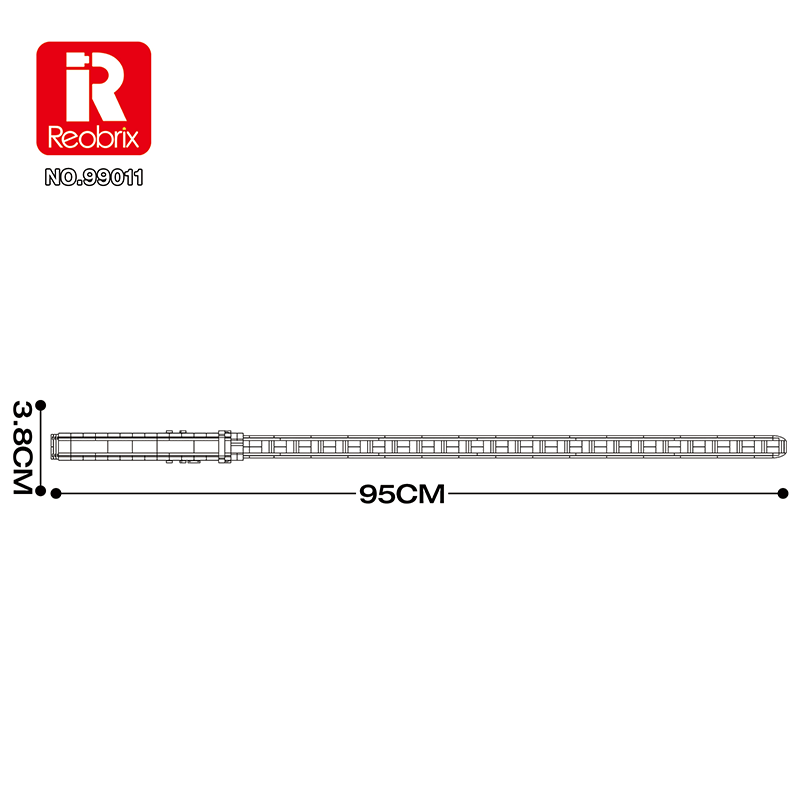 REOBRIX 99011 Grünes Lichtschwert – 712 Teile Bau-Set | Leuchtendes Star-Wars-inspiriertes Modell