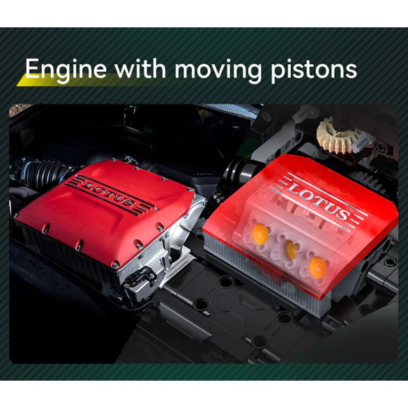 CaDA C61511W Lotus Exige Cup 430 – 3730 Teile Sportwagen Modell | 1:8 Klemmbaustein-Set