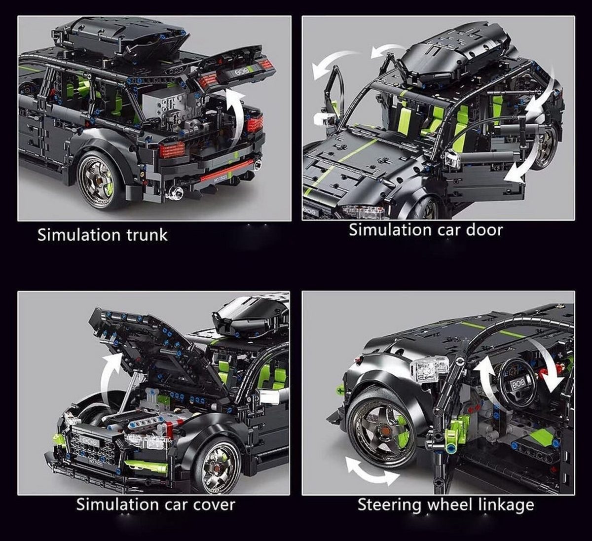 TaiGaoLe T5023 RS6 Sportscar – 2896 Teile Technik-Set | RS6 Klemmbaustein-Modell | 1:10 Supercar