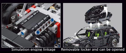 TaiGaoLe T5023 RS6 Sportscar – 2896 Teile Technik-Set | RS6 Klemmbaustein-Modell | 1:10 Supercar