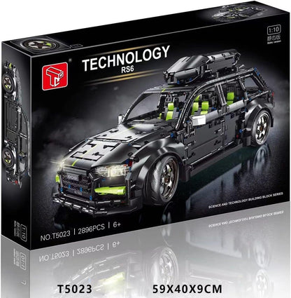 TaiGaoLe T5023 RS6 Sportscar – 2896 Teile Technik-Set | RS6 Klemmbaustein-Modell | 1:10 Supercar