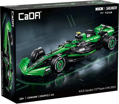 CaDA C64010W Sauber F1 Team C44 2024 – 2553 Teile Formel-1 Modell | 1:8 Rennwagen Bauset