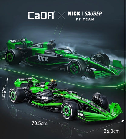 CaDA C64010W Sauber F1 Team C44 2024 – 2553 Teile Formel-1 Modell | 1:8 Rennwagen Bauset