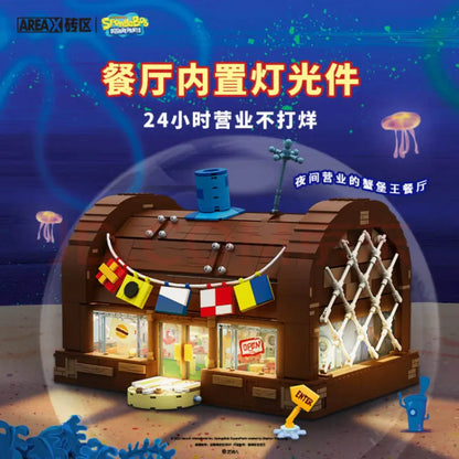 Areax AB0027 Krosse Krabbe – Spongebob 2085 Teile Technik-Klemmbaustein-Set | Großes Bauprojekt & Display-Modell