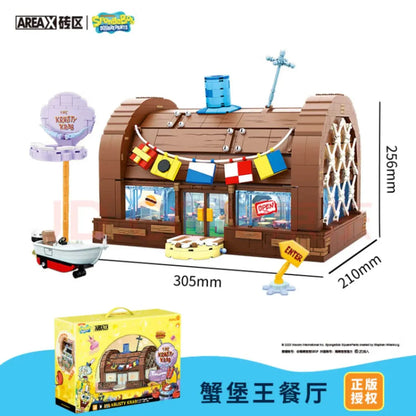 Areax AB0027 Krosse Krabbe – Spongebob 2085 Teile Technik-Klemmbaustein-Set | Großes Bauprojekt & Display-Modell