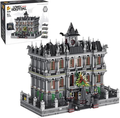 Panlos Lunatic Hospital – 7275 Teile Klemmbaustein-Set | Großes Horror-Modell | Display-Haus