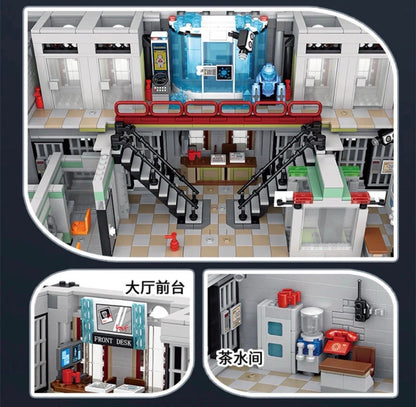 Panlos Lunatic Hospital – 7275 Teile Klemmbaustein-Set | Großes Horror-Modell | Display-Haus