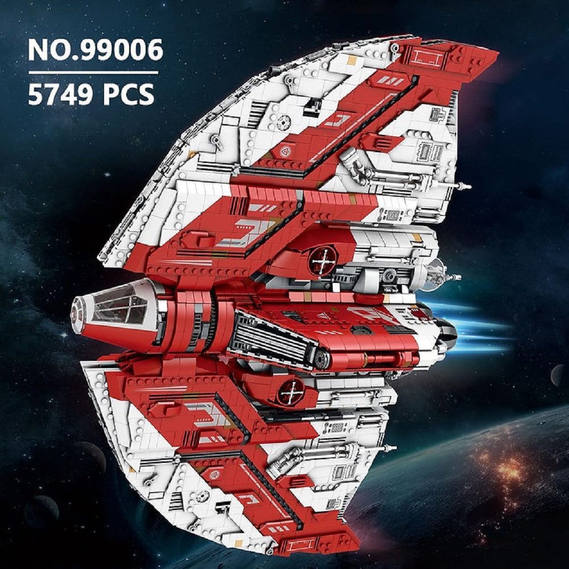 REOBRIX 99006 T6 Shuttle - 5749 Pieces Spaceship Building Block Set | Large Space Display Model