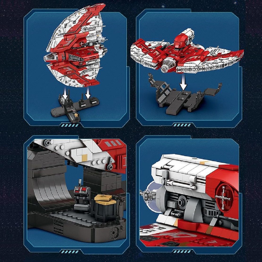 REOBRIX 99006 T6 Shuttle - 5749 Pieces Spaceship Building Block Set | Large Space Display Model