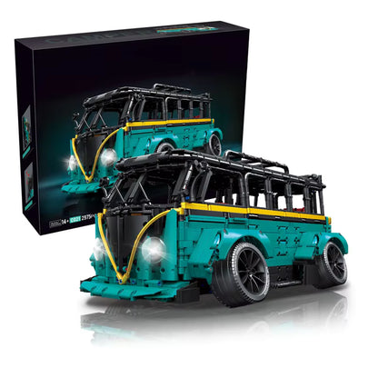 Caco Blocks C021 Technic T1 Bus – 2975 Teile Klemmbaustein-Campingbus | Technik-Modell