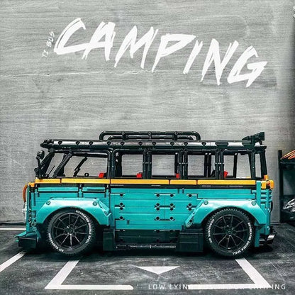 Caco Blocks C021 Technic T1 Bus – 2975 Teile Klemmbaustein-Campingbus | Technik-Modell