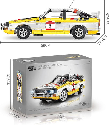 BoleBrick Audi Rally Quattro Group B 1984 – 3886 Teile RC Rallye-Klemmbaustein-Set | 1:8 Scale Klassiker