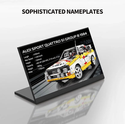 BoleBrick Audi Rally Quattro Group B 1984 – 3886 Teile RC Rallye-Klemmbaustein-Set | 1:8 Scale Klassiker