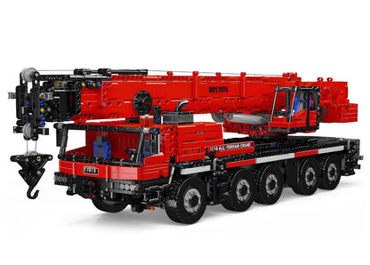 Mould King 17074 Roter Kran – 3218 Teile Technik-Kran | Großes Konstruktions-Set | Display-Modell