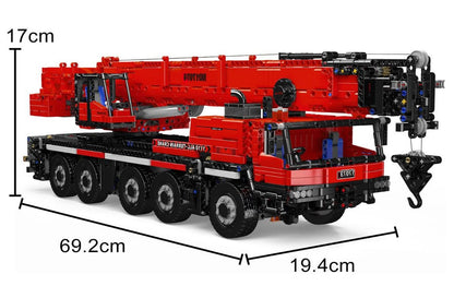 Mould King 17074 Roter Kran – 3218 Teile Technik-Kran | Großes Konstruktions-Set | Display-Modell