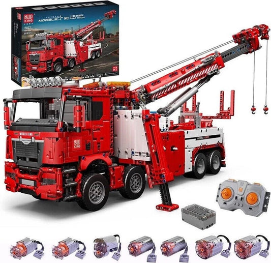 Mould King 17027 RC Abschlepptruck – 4883 Teile Technik-Klemmbaustein-Set | Ferngesteuerter Truck