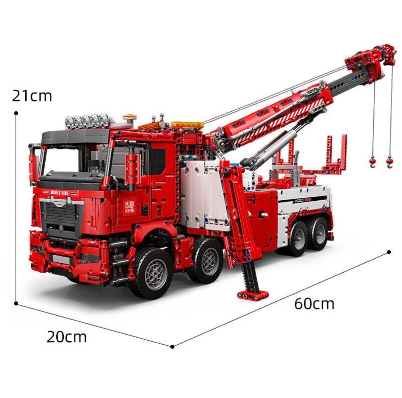 Mould King 17027 RC Abschlepptruck – 4883 Teile Technik-Klemmbaustein-Set | Ferngesteuerter Truck