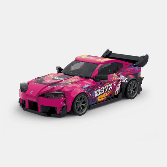 PowerBuild 1087X Drift Team Toyota Supra – 1:16 Sportwagen Klemmbaustein-Set | Drift-Edition