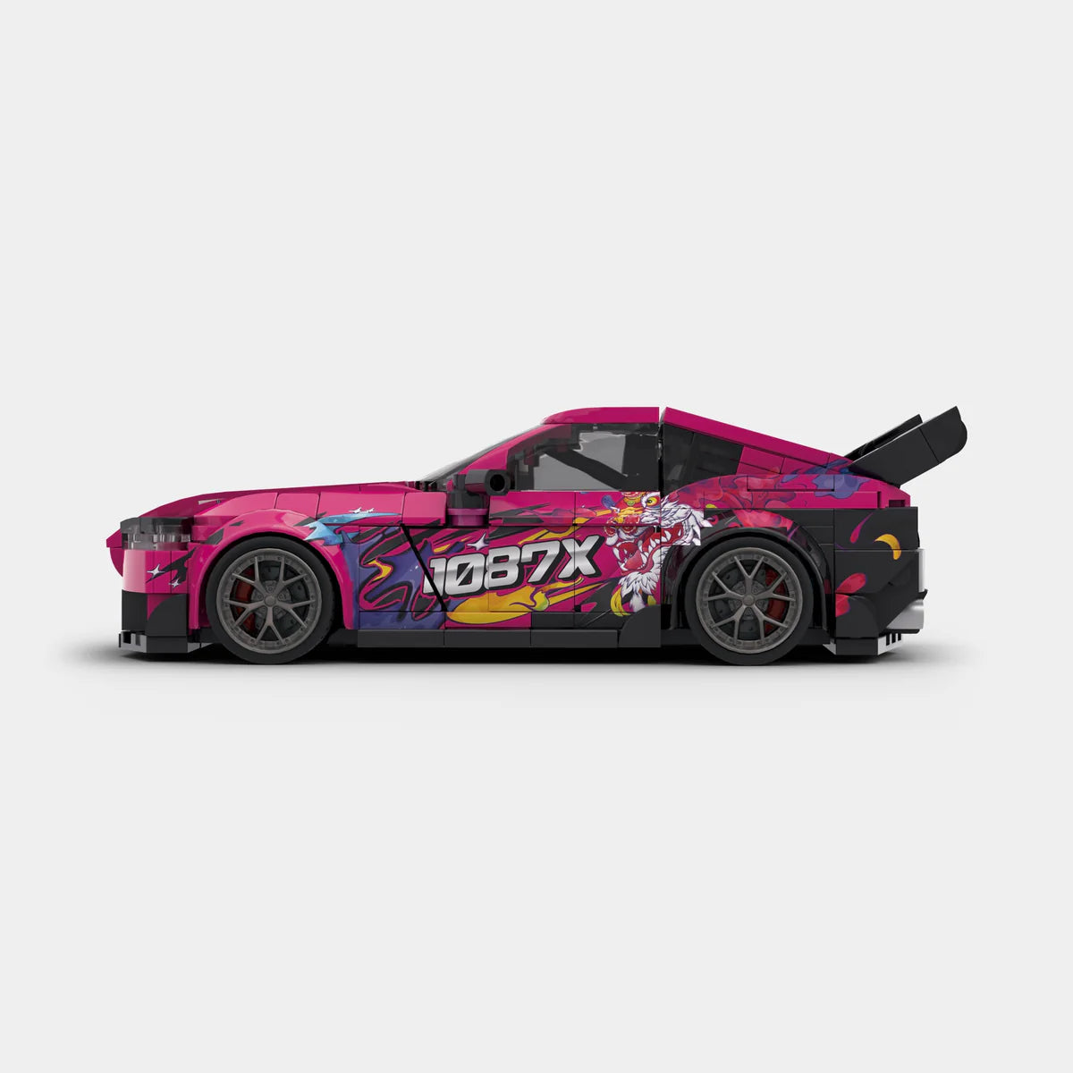 PowerBuild 1087X Drift Team Toyota Supra – 1:16 Sportwagen Klemmbaustein-Set | Drift-Edition