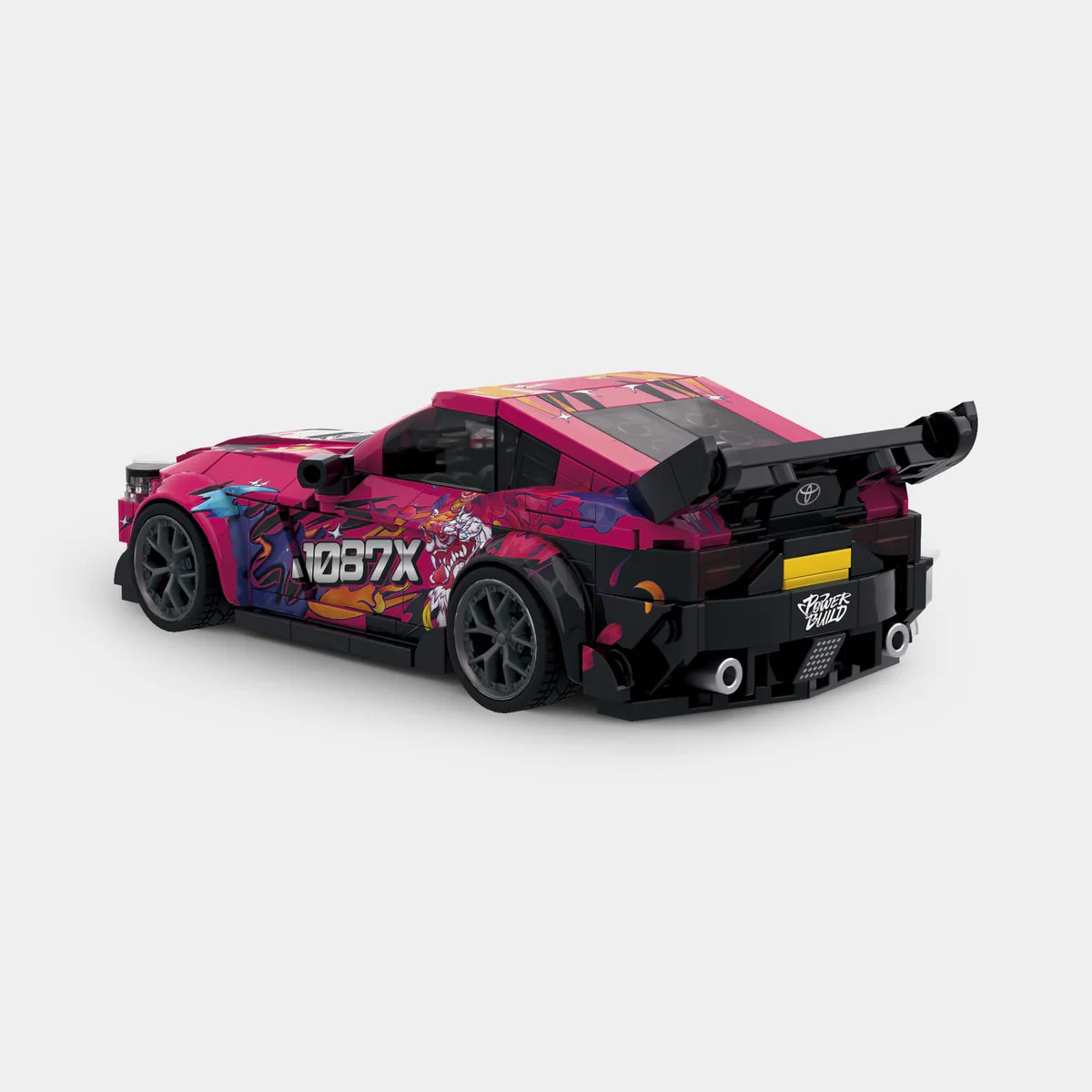 PowerBuild 1087X Drift Team Toyota Supra – 1:16 Sportwagen Klemmbaustein-Set | Drift-Edition