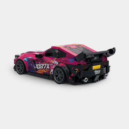 PowerBuild 1087X Drift Team Toyota Supra – 1:16 Sportwagen Klemmbaustein-Set | Drift-Edition