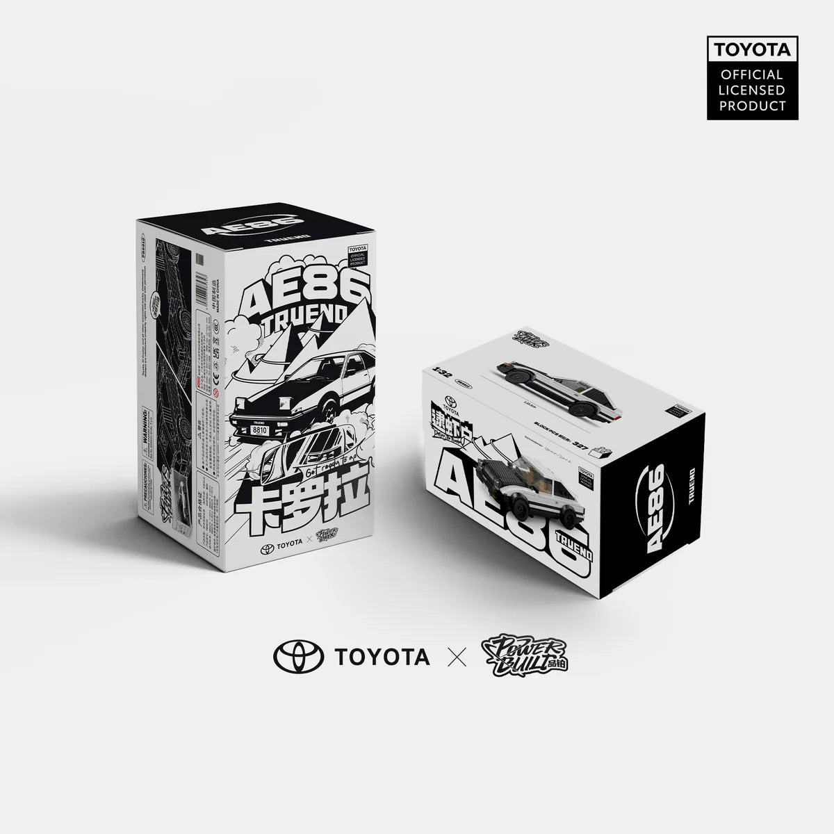 PowerBuild Toyota Trueno AE86 – 1:32 Building Block Sports Car | Classic Drift Cult Car as a Model
