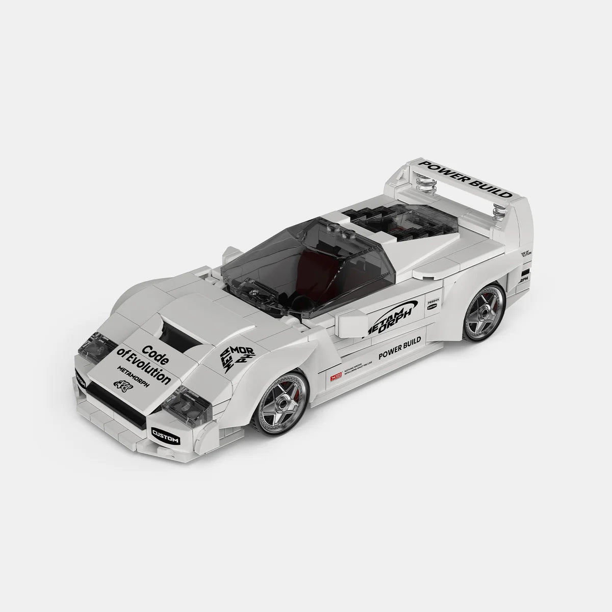 PowerBuild Metamorph F40 – 1:16 Klemmbaustein-Supercar | Detailreiches Ferrari-Modell