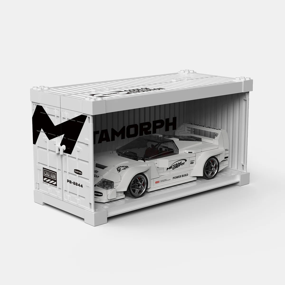 PowerBuild Metamorph F40 – 1:16 Klemmbaustein-Supercar | Detailreiches Ferrari-Modell