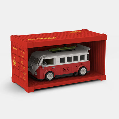 PowerBuild Classic Surf Camper - 1:32 Brick Camping Bus | Vintage Surf Van Model