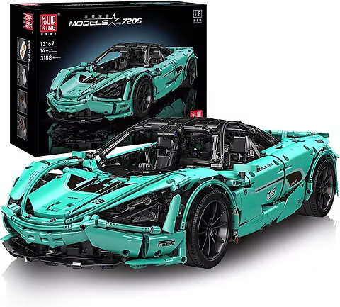 Mould King 13167 McLaren 720S Tiffany 1:8 – Großes Supersportwagen Klemmbaustein-Modell mit 3.188 Teilen
