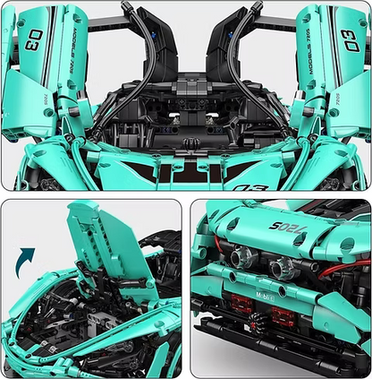 Mould King 13167 McLaren 720S Tiffany 1:8 – Großes Supersportwagen Klemmbaustein-Modell mit 3.188 Teilen