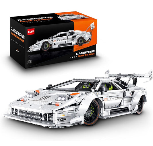 GULY 10649 Lamborghini Countach LP5000 – Technic Klemmbaustein-Supercar im Maßstab 1:8