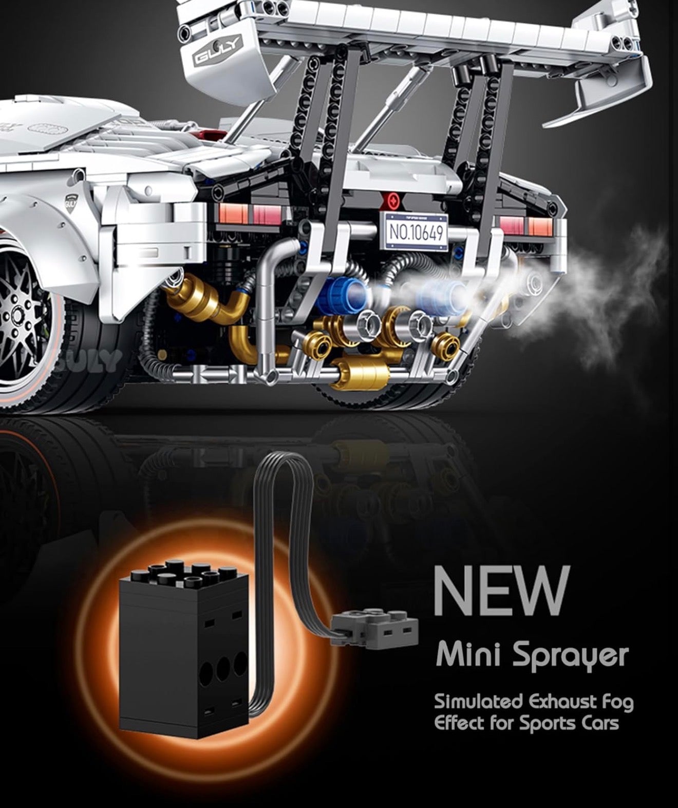 GULY 10649 Lamborghini Countach LP5000 – Technic Klemmbaustein-Supercar im Maßstab 1:8