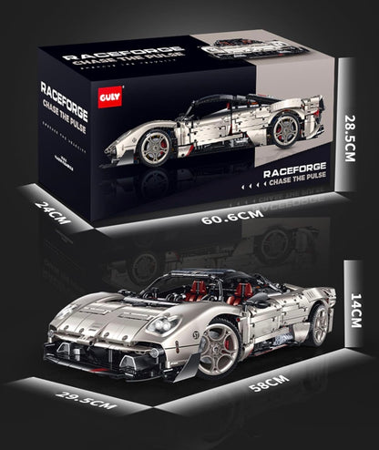 GULY 10657 Pagani Utopia 1:8 – Großes Supersportwagen Klemmbaustein-Modell mit 3.314 Teilen