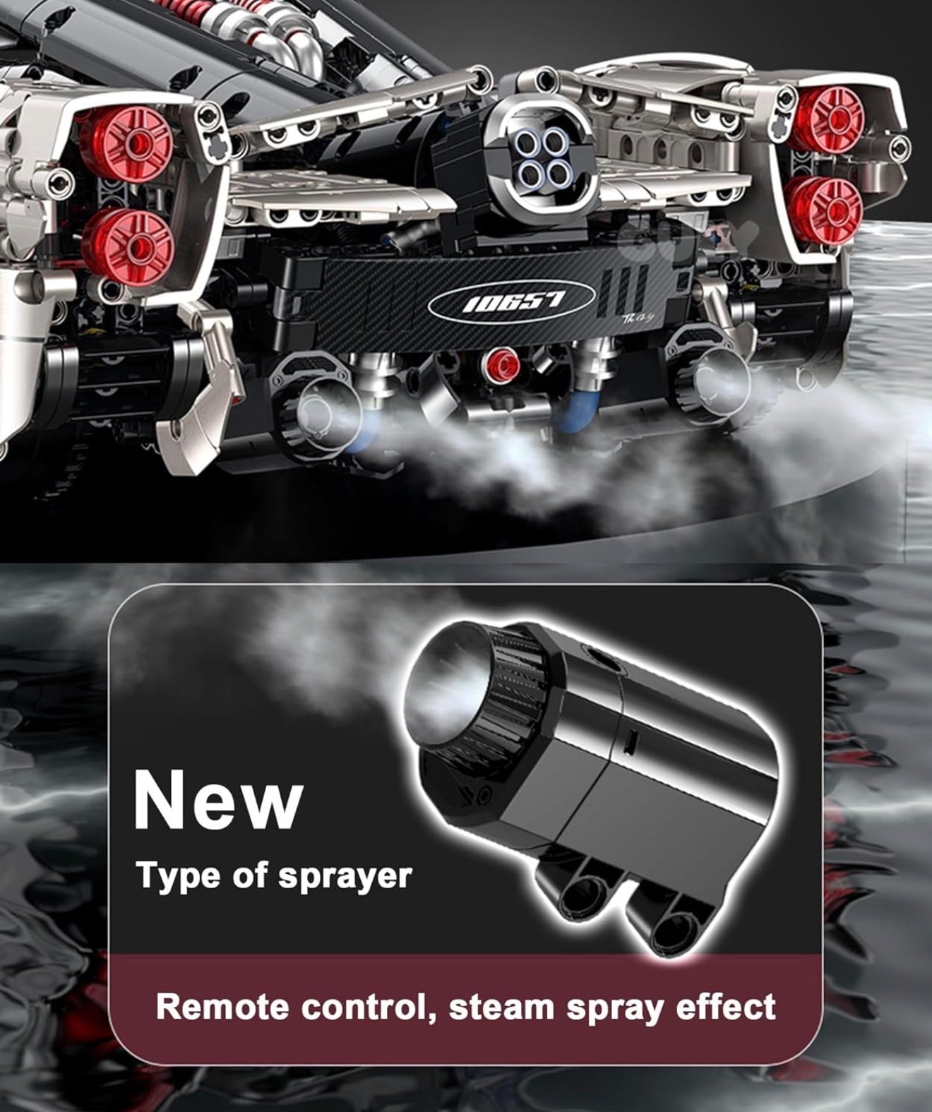 GULY 10657 Pagani Utopia 1:8 – Großes Supersportwagen Klemmbaustein-Modell mit 3.314 Teilen