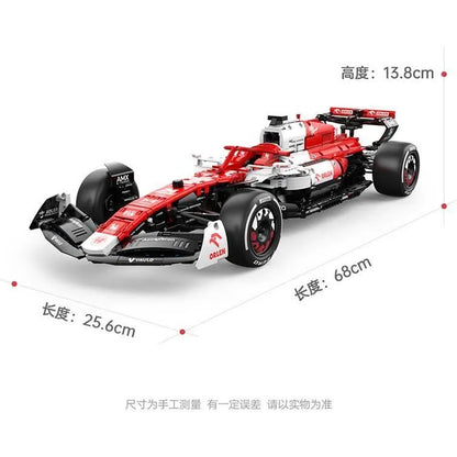 Rastar 94410 Alfa Romeo F1 C42 1:8 – Formel-1 Klemmbaustein-Modell mit 2.306 Teilen