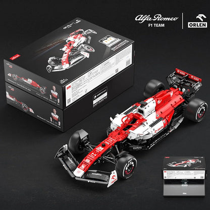 Rastar 94410 Alfa Romeo F1 C42 1:8 – Formel-1 Klemmbaustein-Modell mit 2.306 Teilen