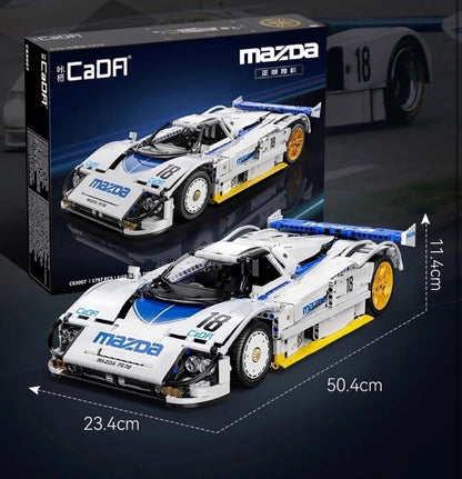 CaDA C63007W Mazda 787B 1:10 – Rennwagen Klemmbaustein-Modell mit 1.797 Teilen