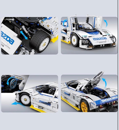CaDA C63007W Mazda 787B 1:10 – Rennwagen Klemmbaustein-Modell mit 1.797 Teilen