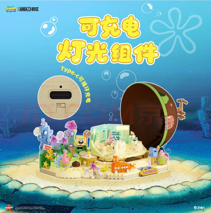 Area-X AB0089 Patrick Star Rock House – SpongeBob-Themen-Klemmbaustein-Modell