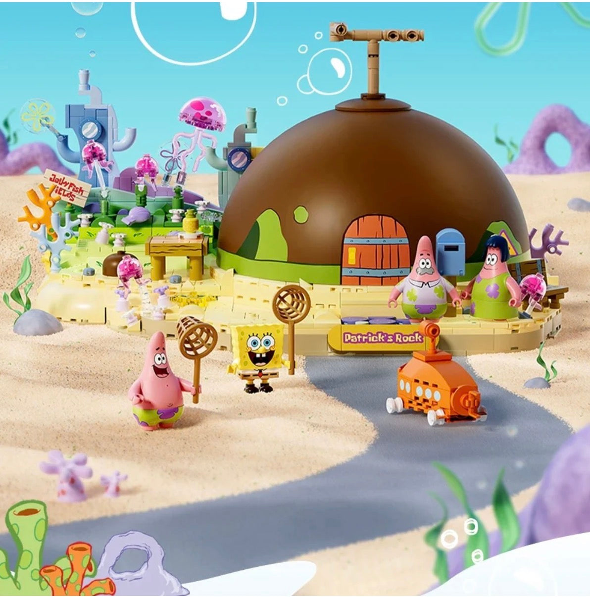 Area-X AB0089 Patrick Star Rock House – SpongeBob-Themen-Klemmbaustein-Modell