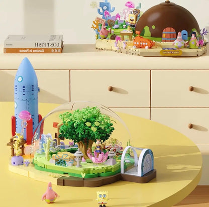 Area-X AB0088 Sandy’s Treedome – SpongeBob Klemmbaustein-Modell mit Mini-Figuren