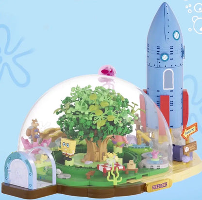 Area-X AB0088 Sandy’s Treedome – SpongeBob Klemmbaustein-Modell mit Mini-Figuren