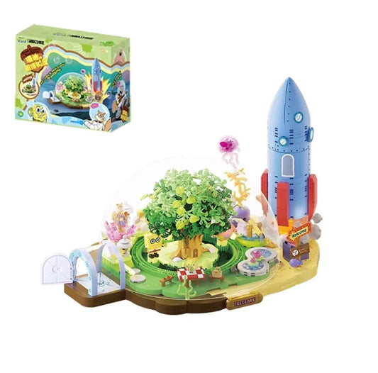 Area-X AB0088 Sandy’s Treedome – SpongeBob Klemmbaustein-Modell mit Mini-Figuren