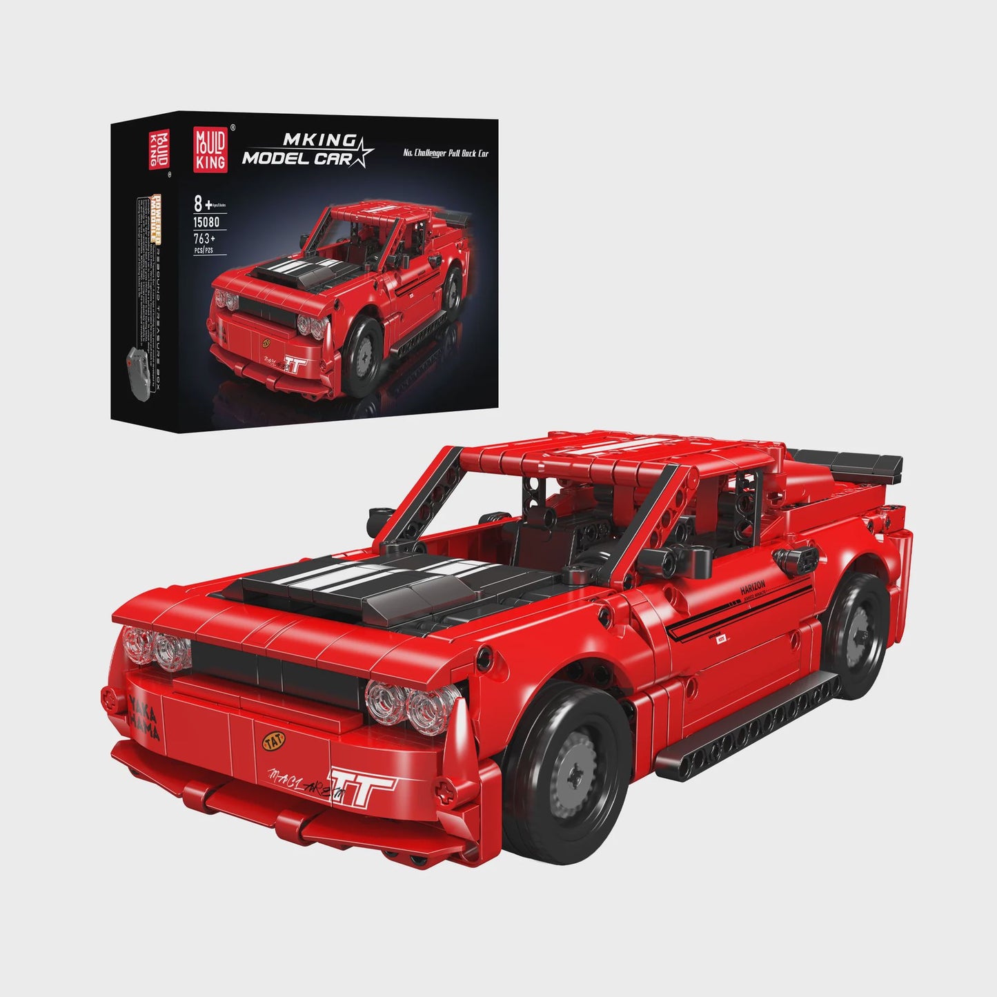 Mould King 15080S Challenger 1:16 – Amerikanisches Muscle Car Klemmbaustein-Modell mit 763 Teilen