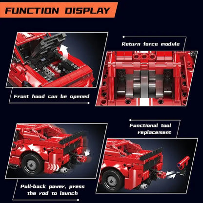 Mould King 15080S Challenger 1:16 – Amerikanisches Muscle Car Klemmbaustein-Modell mit 763 Teilen